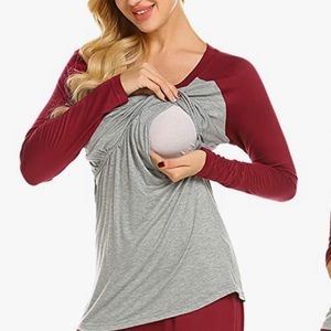 Ekouaer maternity nursing top size Large NWT